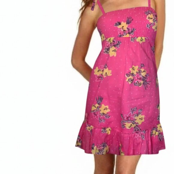 Lilly Pulitzer Midi Smocked Dress in Hotty Pink Women's XS NEW! - Picture 4 of 5